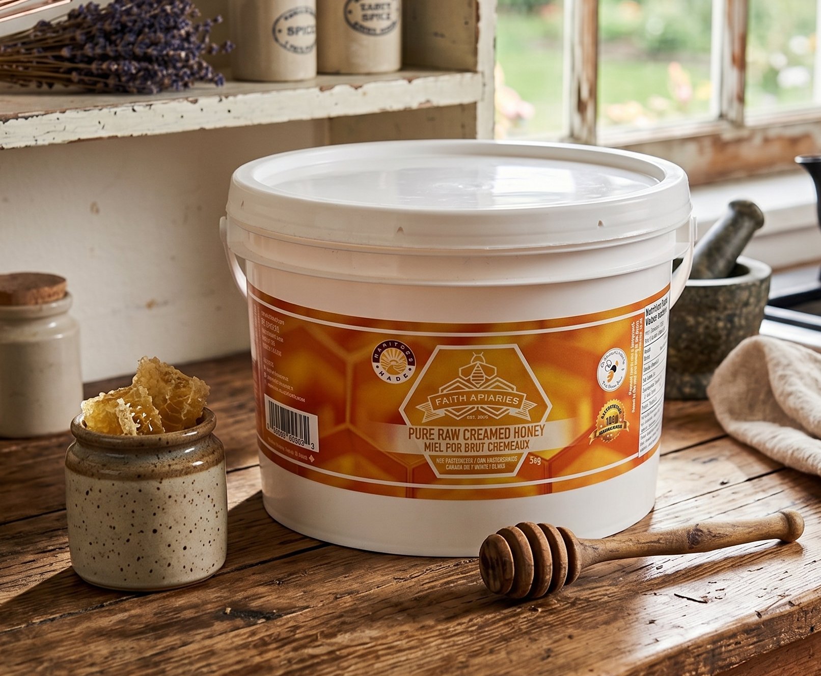 5kg Liquid or Creamed Honey-Faith Apiaries